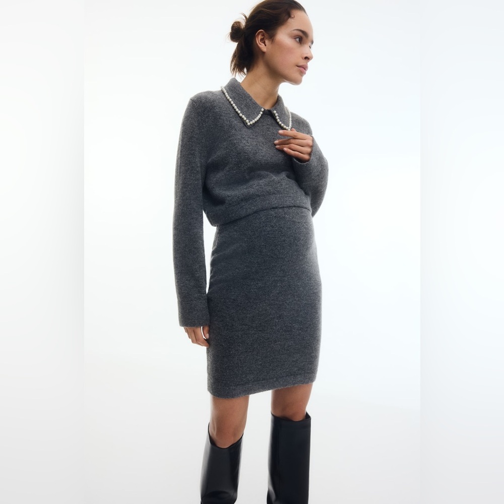 NWT H&M Mama Knit Sweater and Matching Skirt